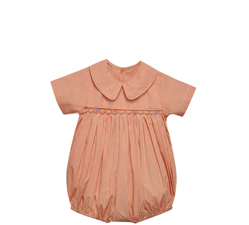 Gator Orange/Blue Smocked Boy Bubble