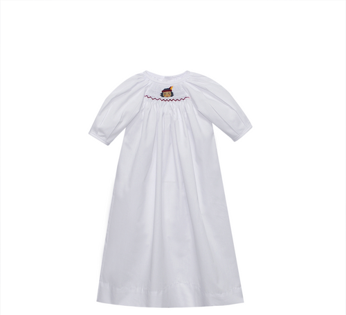 Seminole Smocked Garnet/Gold Daygown