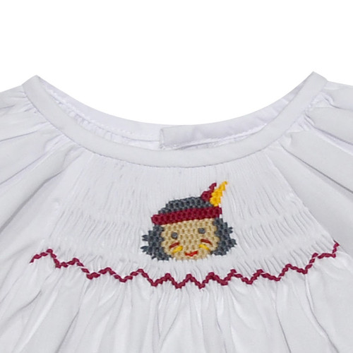 Seminole Smocked Garnet/Gold Daygown