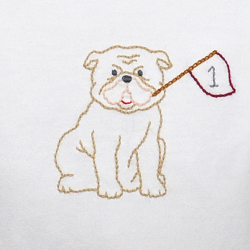 Bulldog w/Flag Maroon/Gray T-Shirt
