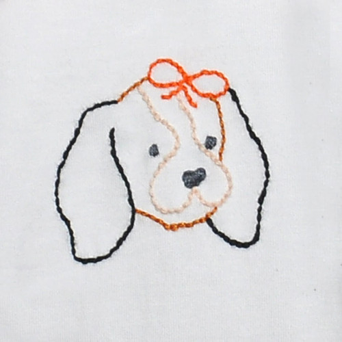 Hound Dog Orange/White Knit Girl Bloomer Set