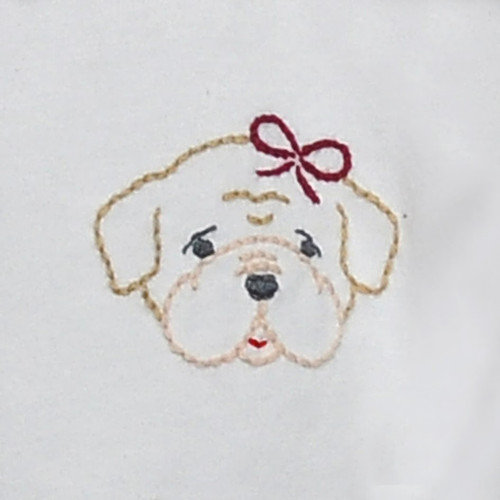 Bulldog Maroon/Gray Knit Girl Bloomer Set