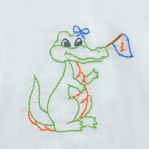 Gator w/Flag Orange/Blue Girl Bubble