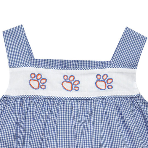 Tiger Paw Print Navy/Orange Shortall