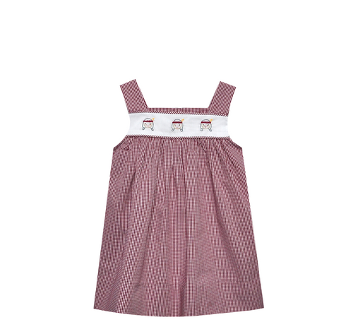 Seminole Face Print Garnet/Gold Dress