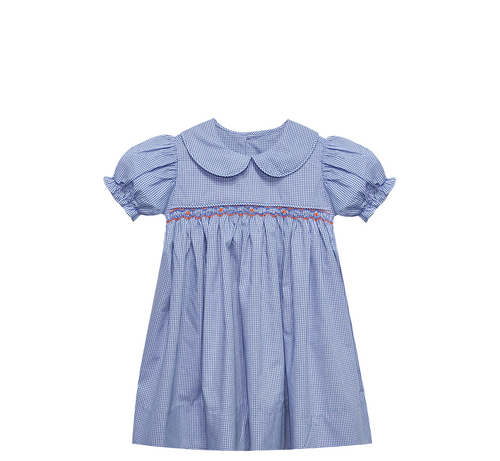 Tiger Navy/Orange Smocked Dress