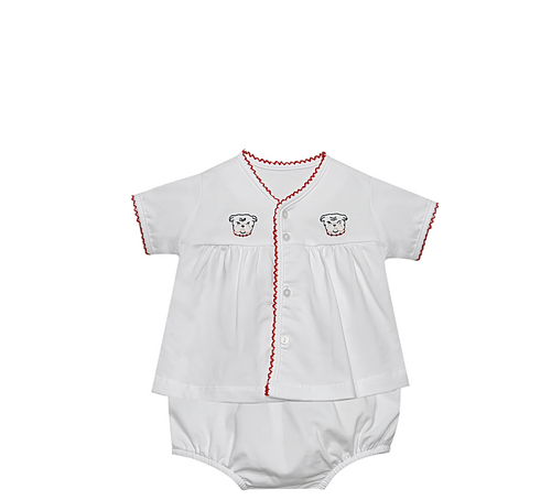 Red/Gray Unisex Diaper Set