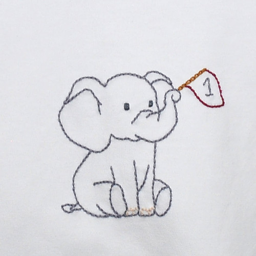 Elephant w/Flag Crimson/Gray T-Shirt