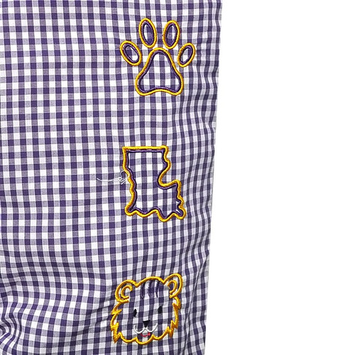 Tiger Purple/Gold 3 Logo Shortall