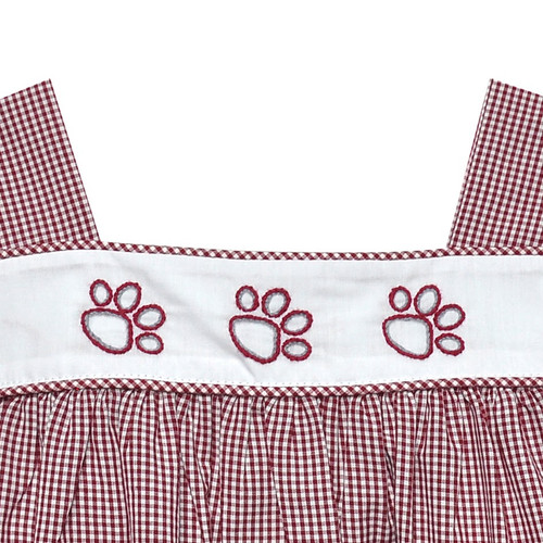 Bulldog Paw Print Maroon/Gray Unisex Bubble