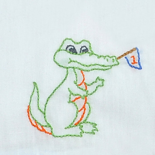 Gator w/Flag Orange/Blue Boy Bubble