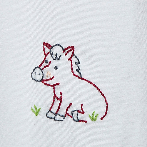Razorback Red/White Knit Daygown