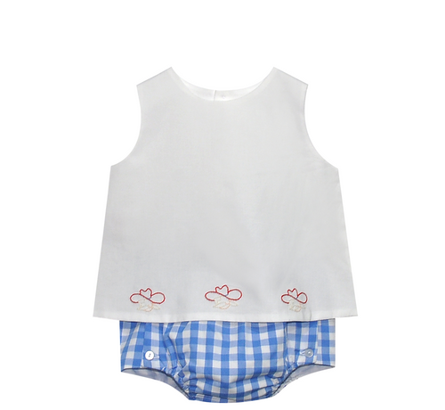 Blue/Red Diaper Set