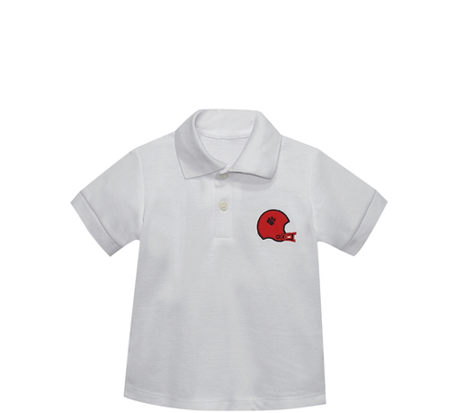 Bulldog Red/Black Helmet Polo