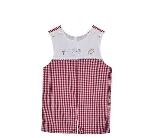 Elephant Crimson/Gray Shortall