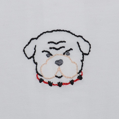 Bulldog Red/Black Knit Boy Short Set