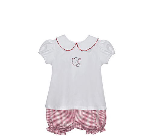 Razorback Red Knit Girl Bloomer Set