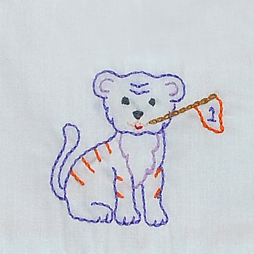 Tiger w/Flag Orange/Purple Shortall