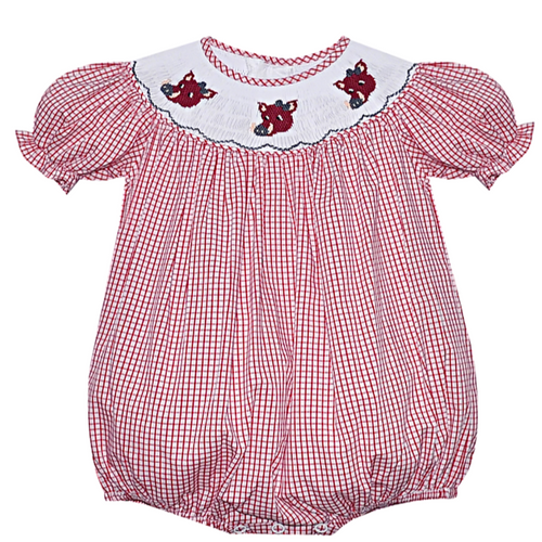 Razorback Red Smocked Bishop Girl Bubble