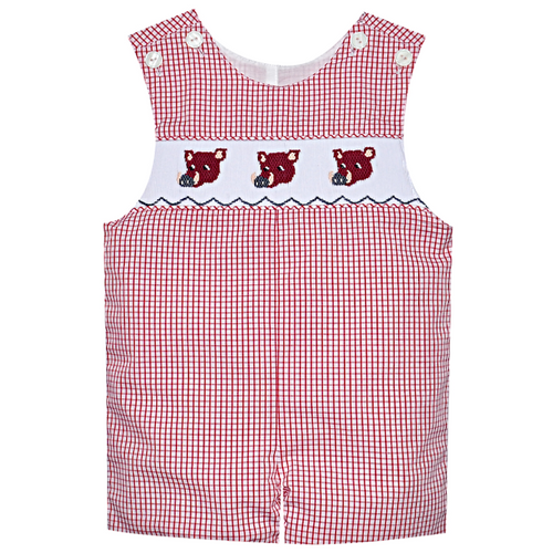Razorback Red Smocked Shortall