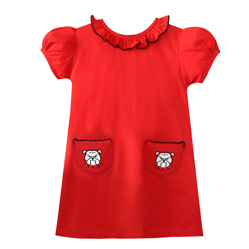 Bulldog Red/Black Dress