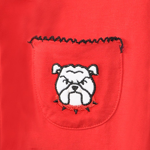 Bulldog Red/Black Dress