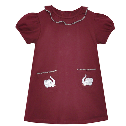 Elephant Crimson/Gray Dress