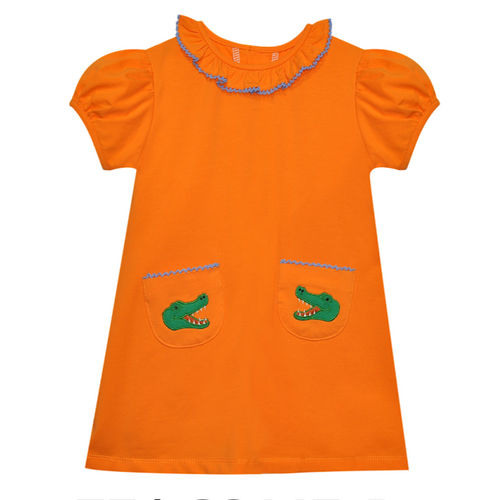 Gator Orange/Blue Dress