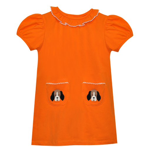 Hound Dog Orange/White Dress