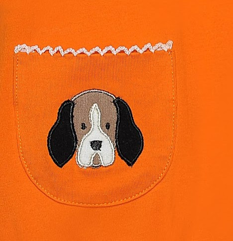 Hound Dog Orange/White Girl Bubble