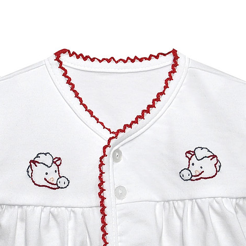 Red/White Unisex Diaper Set
