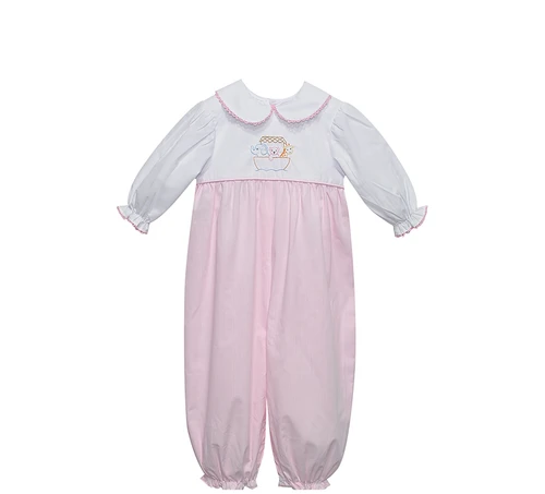 Brady Girl Long Romper-Noah's Ark