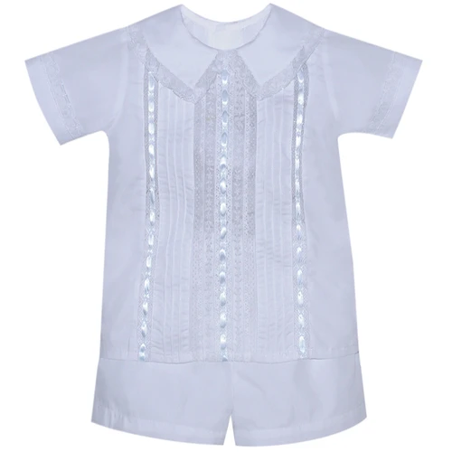 Isaac Boy Short Set - White