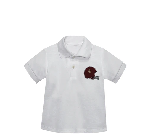 Bulldog Maroon/Gray Helmet Polo