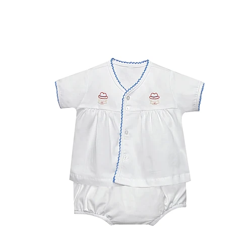 Blue/Red Unisex Diaper Set