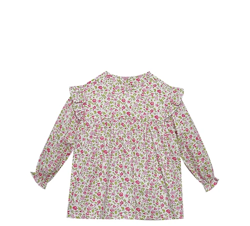 Felicity Blouse-Fuschia Pink Flower
