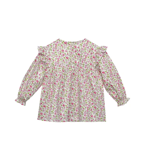 Felicity Blouse-Fuschia Pink Flower