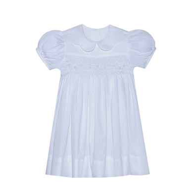 Blair Dress-White w/ white smocked - Remember Nguyen