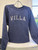 Gingham Crewneck - Navy