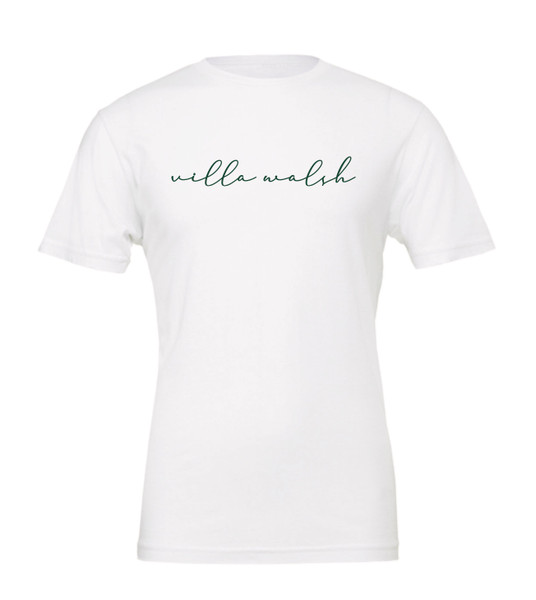 Jersey Tee - White with Script