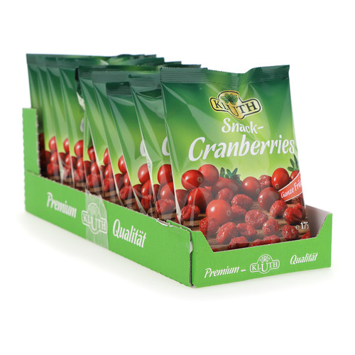 Kluth snack-cranberries 175gx10