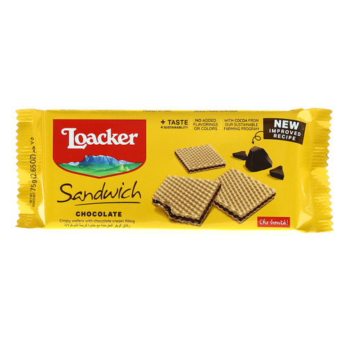 Loacker Sandwich 75gx28 Chocolate