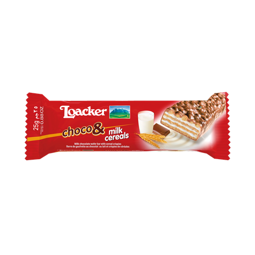 Loacker Choco +  Milk Cereals 25gx3x10