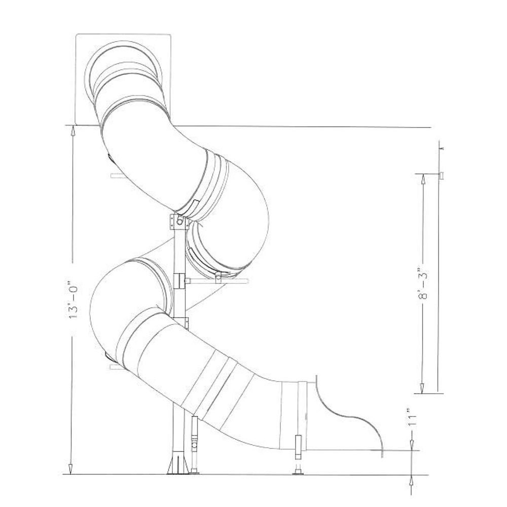 13' Spiral Tube Slide