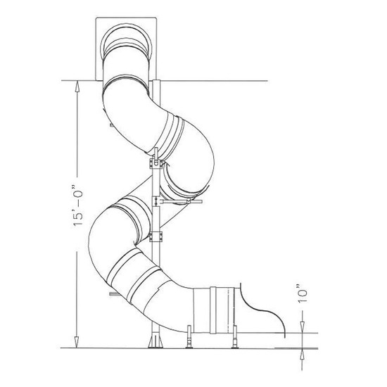 15' Spiral Tube Slide
