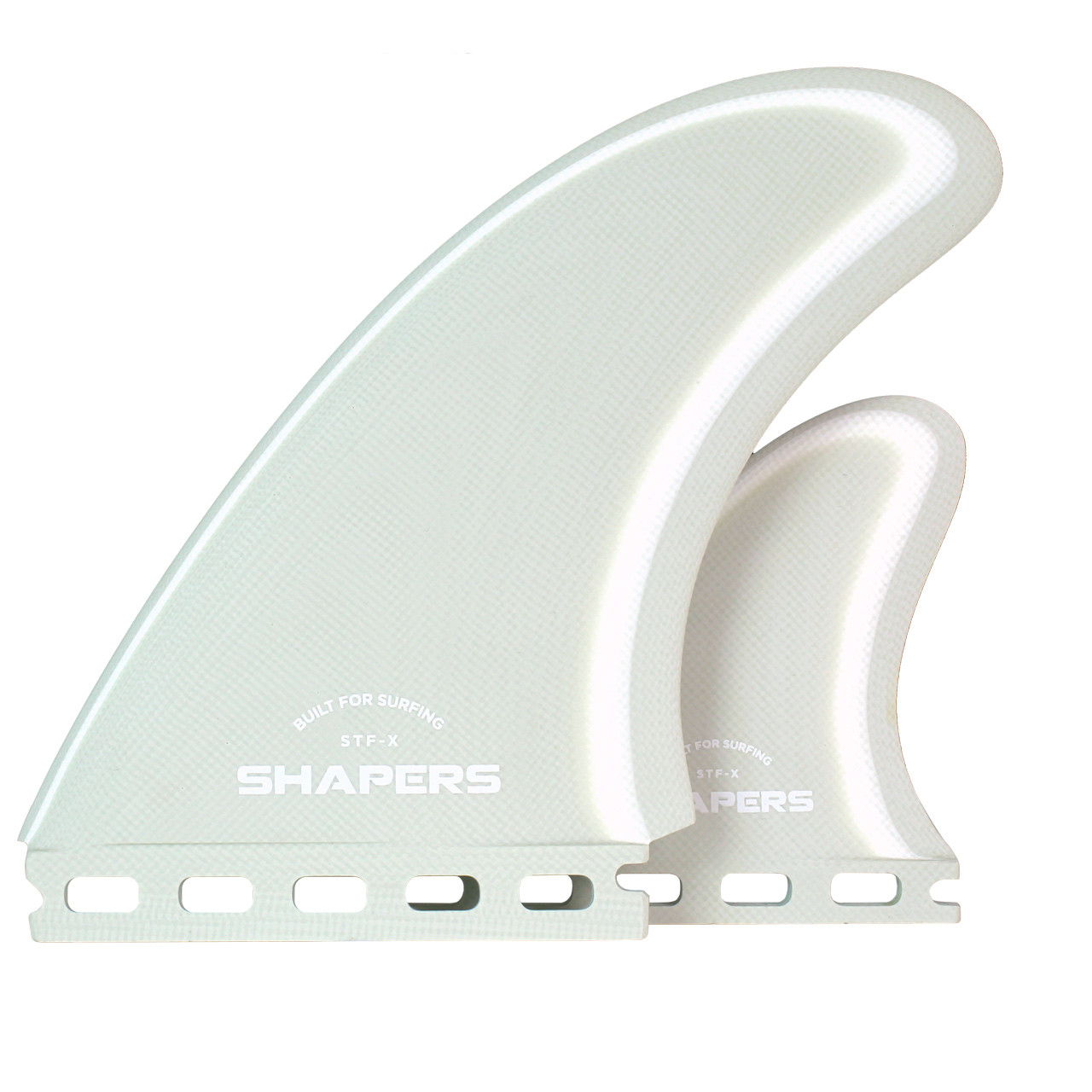 SHAPERS フィン STFX Twin Fin - Grey White - Shapers Surf Co