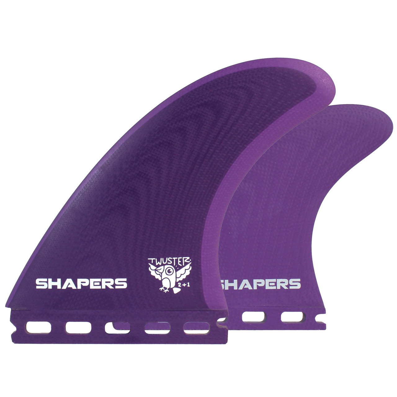 Twuster 2+1 Twin Fin Set - Purple | Futures Compatible | Shapers