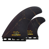 Asher Pacey 5.59" Carbon Stealth Twin Fin Set -  Black Gold