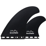 Asher Pacey 5.59"  Twin Fin Set - Black Single Tab