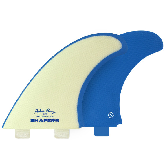 Asher Pacey 5.79" Twin Fin Set -  Blue & Bone